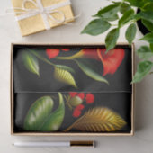 Illustratie tropische rode flora tissuepapier (Geschenk)