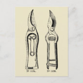  ILLUSTRATIE Tuinieren Tool Pruners P Briefkaart (Voorkant)