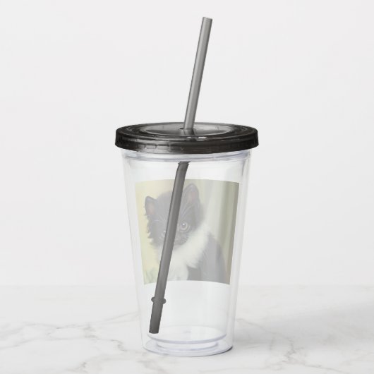  illustratie Tuxedo Kitten Acryl Drinkbeker (Achterkant)