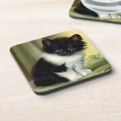  illustratie Tuxedo Kitten Bier Onderzetter (Linkerzijde)