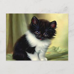 illustratie Tuxedo Kitten Briefkaart