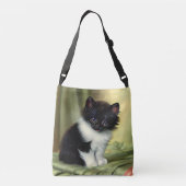 illustratie Tuxedo Kitten Crossbody Tas (Achterkant)