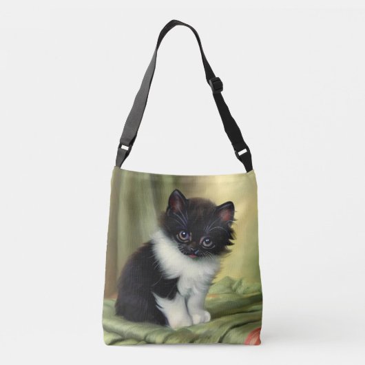  illustratie Tuxedo Kitten Crossbody Tas (Achterkant)