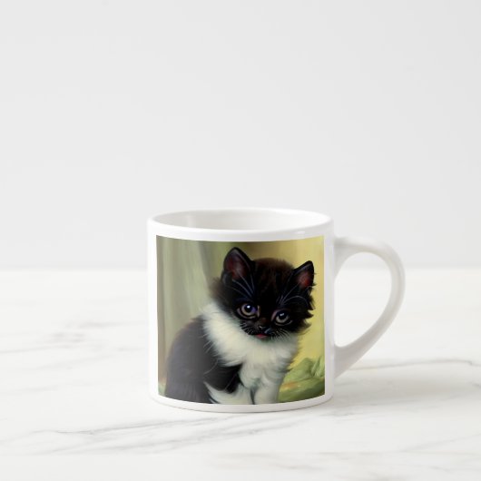 illustratie Tuxedo Kitten Espresso Kop (Rechts)