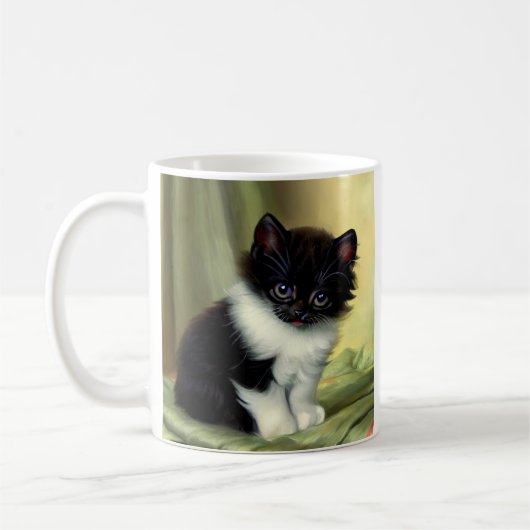  illustratie Tuxedo Kitten Koffiemok (Links)