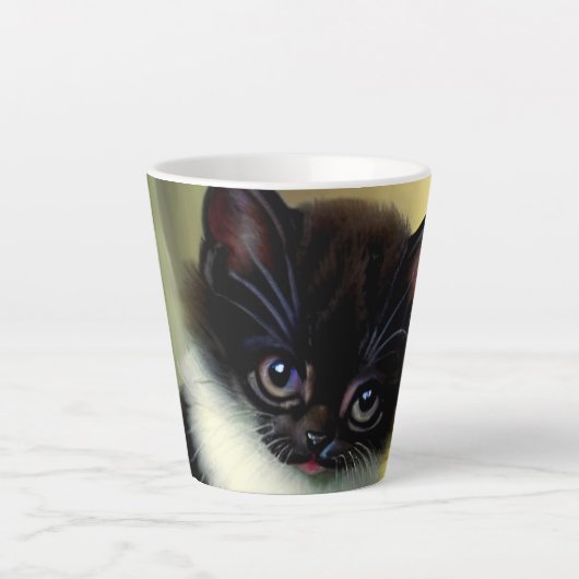 illustratie Tuxedo Kitten Latte Mok (Voorkant)