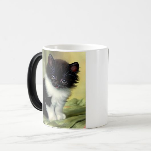 illustratie Tuxedo Kitten Magische Mok (Voorkant links)