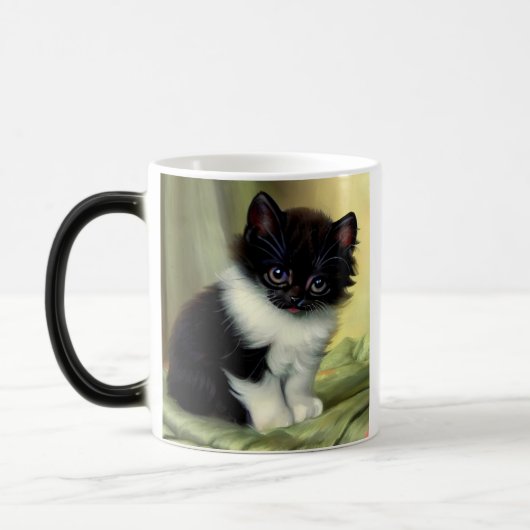  illustratie Tuxedo Kitten Magische Mok (Links)
