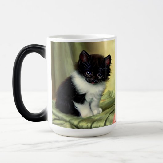  illustratie Tuxedo Kitten Magische Mok (Links)