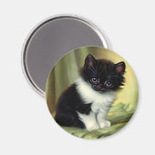 illustratie Tuxedo Kitten Magneet (Voorkant / Achterkant)