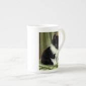 illustratie Tuxedo Kitten Porselein Kop (Voorkant rechts)