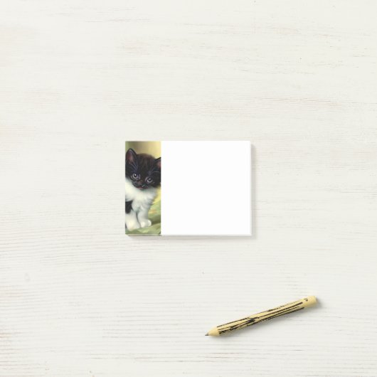 illustratie Tuxedo Kitten Post-it® Notes (Op bureau)
