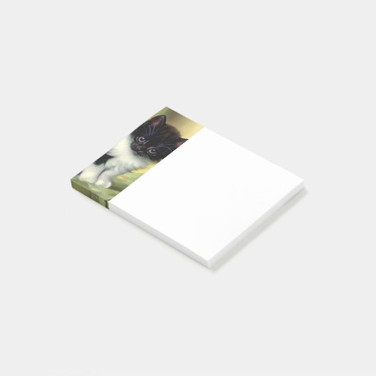 illustratie Tuxedo Kitten Post-it® Notes (Schuin)