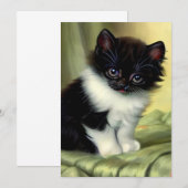 illustratie Tuxedo Kitten Save The Date (Voorkant / Achterkant)