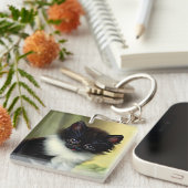 illustratie Tuxedo Kitten Sleutelhanger (Voorkant Rechts)