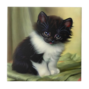  illustratie Tuxedo Kitten Tegeltje