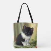 illustratie Tuxedo Kitten Tote Bag (Achterkant)