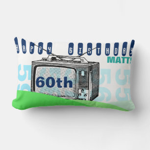  illustratie TV 60th Birthday L Pillow Kussen