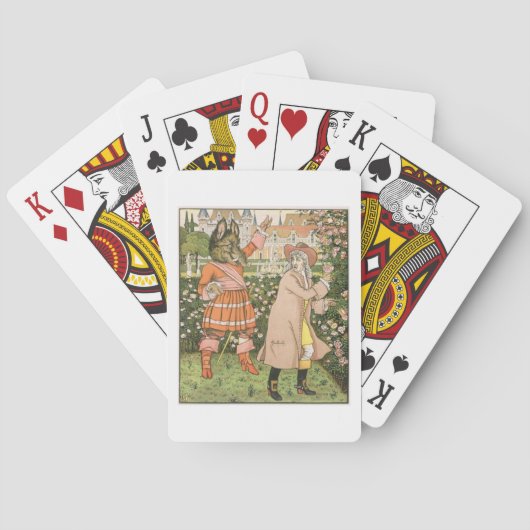 Illustratie uit Beauty en het Beast, 1901 (colo) Speelkaarten (Achterkant)