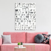 Illustratie uit boek 9 canvas afdruk (Insitu (Woonkamer))