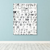 Illustratie uit boek 9 canvas afdruk (Insitu (Houten vloer))