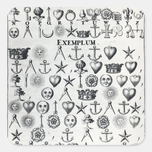 Illustratie uit boek 9 vierkante sticker (Voorkant)