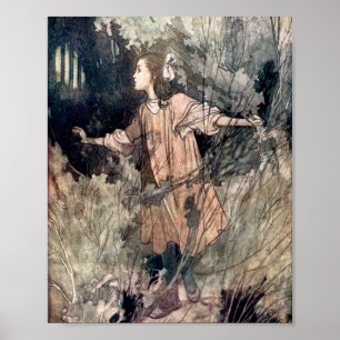 Illustratie uit De geheime tuin  Poster