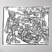 Illustratie uit de kalender van de herders poster (Voorkant)