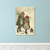 Illustratie uit de kerstboom Fairy, pub. 1886 Canvas Afdruk (Insitu (Houten vloer))