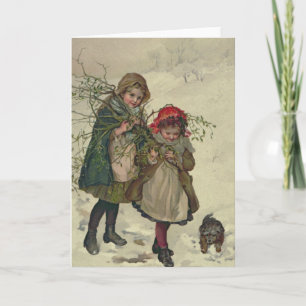 Illustratie uit de kerstboom Fairy, pub. 1886 Feestdagen Kaart