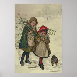 Illustratie uit de kerstboom Fairy, pub. 1886 Poster