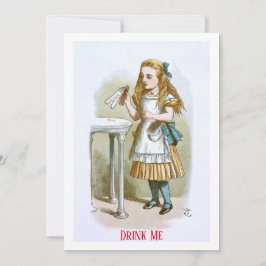 Illustratie uit de kinderkamer Alice - Drink me Notitiekaartje
