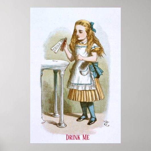 Illustratie uit de kinderkamer Alice - Drink me Poster (Voorkant)