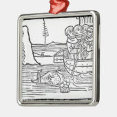 Illustratie uit "De reis van St. Brendan" Metalen Ornament (Links)