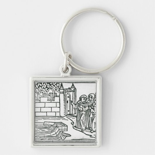 Illustratie uit "De reis van St. Brendan" Sleutelhanger (Voorkant)