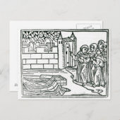 Illustratie uit de "Voyage of St. Brendan" Briefkaart (Voorkant / Achterkant)