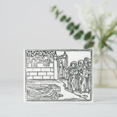 Illustratie uit de "Voyage of St. Brendan" Briefkaart (Staand voorkant)