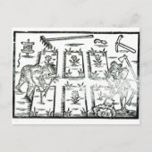 Illustratie uit een boek over tuinbouw briefkaart (Voorkant)