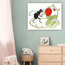 Illustratie uit een oud kinderboek van Else Wenz V Poster