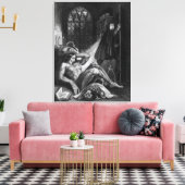 Illustratie uit "Frankenstein" Canvas Afdruk (Insitu (Woonkamer))