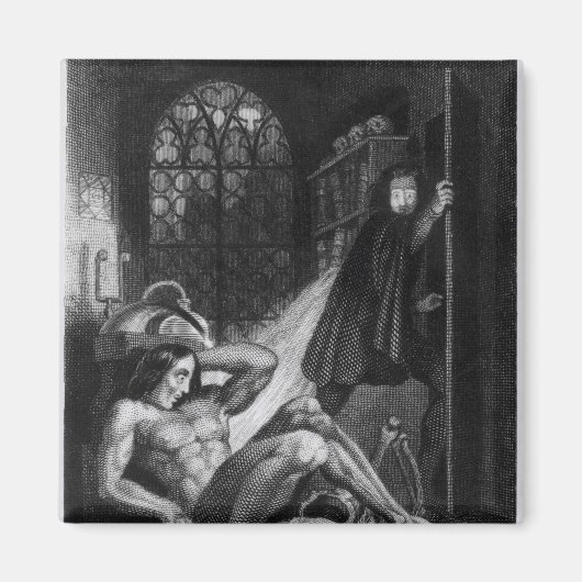 Illustratie uit "Frankenstein" Magneet (Voorkant)