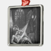 Illustratie uit "Frankenstein" Metalen Ornament (Links)
