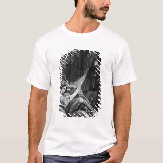 Illustratie uit "Frankenstein" T-shirt (Voorkant)