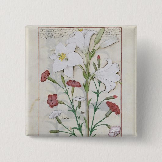 Illustratie uit het 'Boek van Eenvoud' Vierkante Button 5,1 Cm (Voorkant)