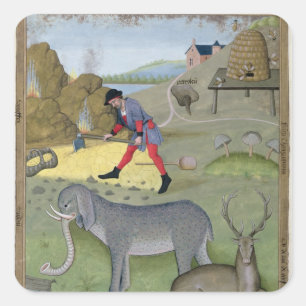 Illustratie uit het 'Boek van Eenvoud' Vierkante Sticker