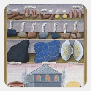 Illustratie uit het "Boek van eenvoudige geneesmid Vierkante Sticker