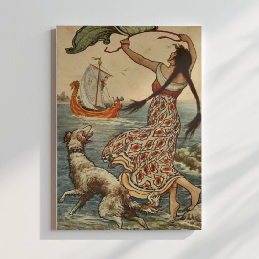 Illustratie uit het verleden Frank C. Pape Poster