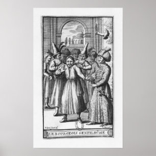 Illustratie uit "Le Bourgeois Gentilhomme" Poster