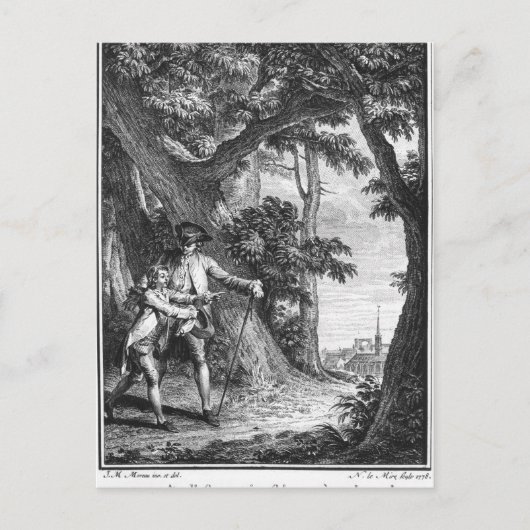 Illustratie uit 'L'Emile' Briefkaart (Voorkant)