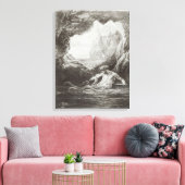 Illustratie uit "Les Travailleurs de la Mer" Canvas Afdruk (Insitu (Woonkamer))